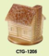 Clay Coin Box - Log Cabin